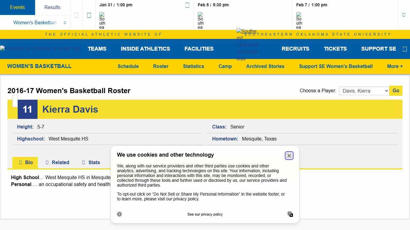 Kierra Davis - Women's Basketball - Southeastern Oklahoma State University Athletics